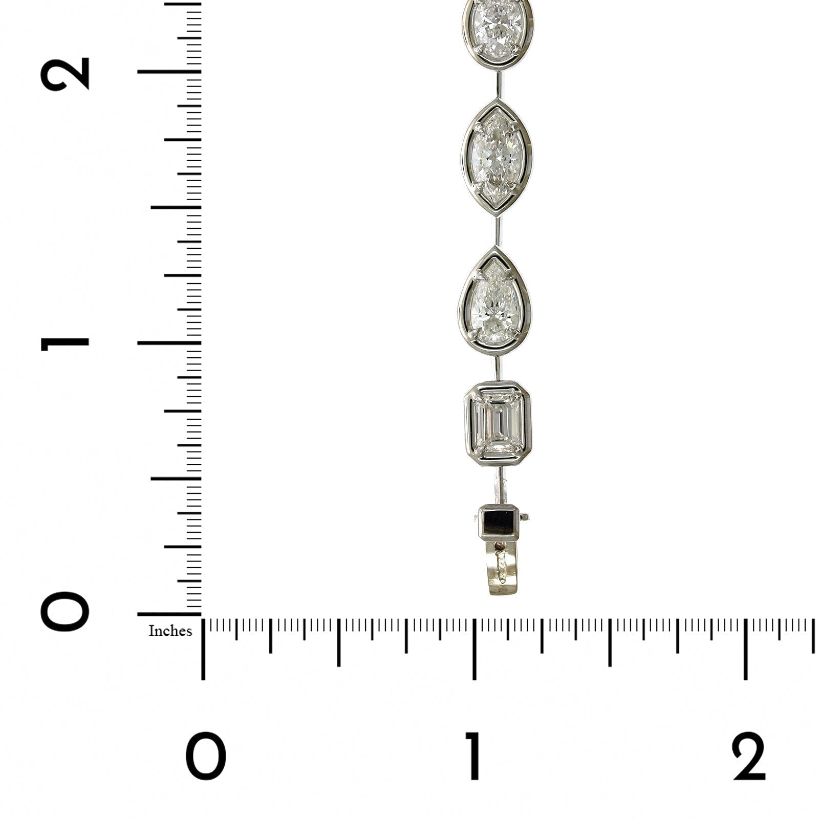 18K White Gold Multi Shape Diamond Bracelet, 18k white gold, Long's Jewelers