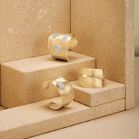 Lunaria 18K Yellow Gold Diamond Cuff Bracelet, 18k yellow gold, Long's Jewelers