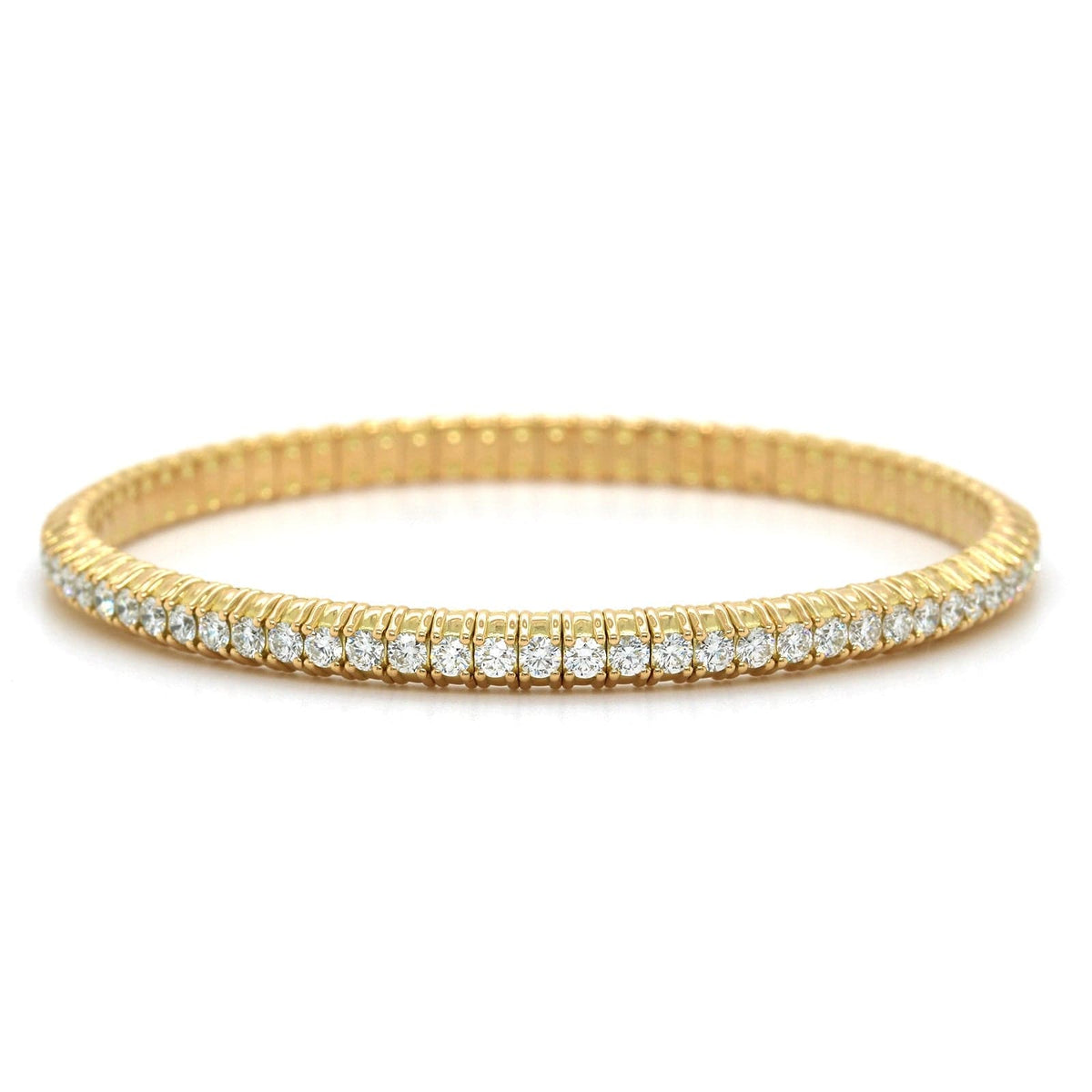 18K Yellow Gold Diamond Stretch Bracelet, Long's Jewelers