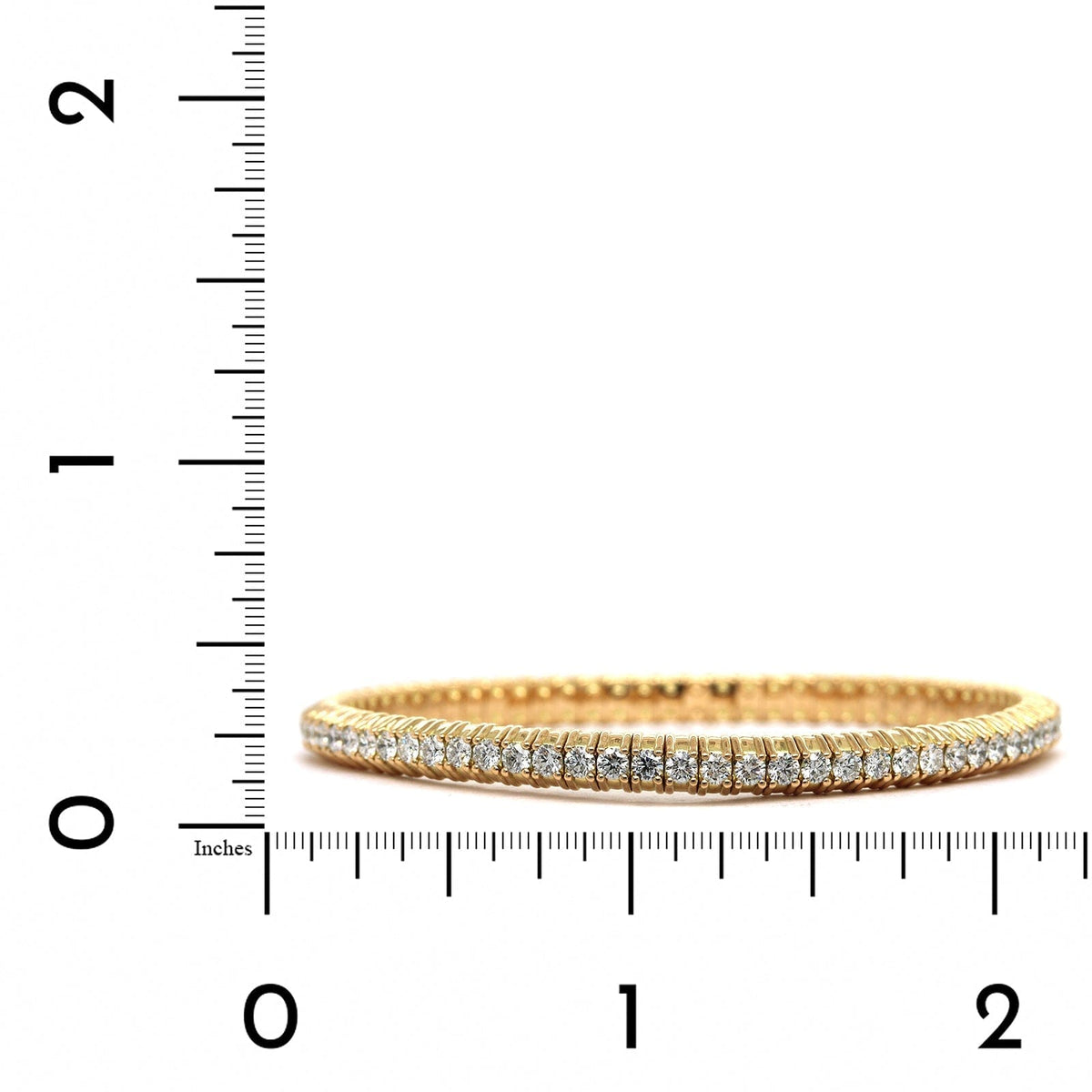 18K Yellow Gold Diamond Stretch Bracelet, Long's Jewelers