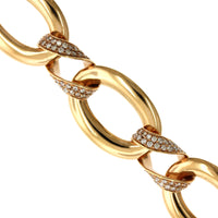 18K Yellow Gold Diamond Open Link Bracelet, 18k yellow gold, Long's Jewelers