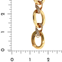 18K Yellow Gold Diamond Open Link Bracelet, 18k yellow gold, Long's Jewelers