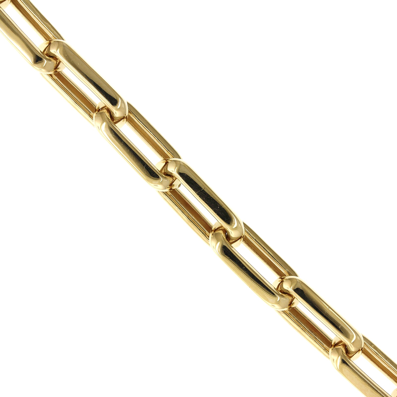 14K Yellow Gold  Diamond Toggle Paperclip Bracelet