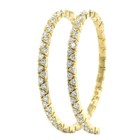 18K Yellow Gold 2 Row Diamond Wrap Bracelet