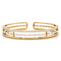 Etho Maria 18K Yellow Gold Marquise Diamond Cuff Bracelet