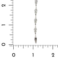 Etho Maria 18K White Gold Pear Shape Diamond White Ceramic Bracelet