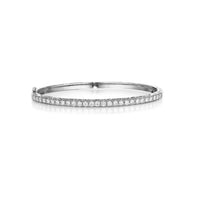 18K White Gold Pave Diamond Bangle, 18K White Gold Pave Diamond Bangle, Long's Jewelers