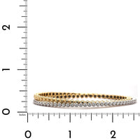 14K Yellow Gold Flexible 2 Row Diamond Wrap Bracelet