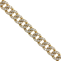 18K Yellow Gold Diamond Curb Link Bracelet, Long's Jewelers