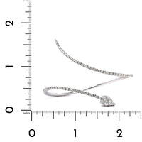 18K White Gold Wrap Diamond Cuff Bracelet