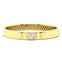 18K Yellow Gold Emerald Diamond Bangle, 18k yellow gold, Long's Jewelers