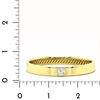 18K Yellow Gold Emerald Diamond Bangle, 18k yellow gold, Long's Jewelers