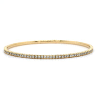 14K Yellow Gold Flex Diamond Bangle