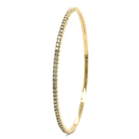 14K Yellow Gold Flex Diamond Bangle
