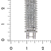 Oscar Heyman Platinum 6 Row Invisible Set Diamond Bracelet