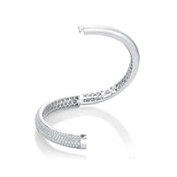 18K White Gold Diamond Bangle