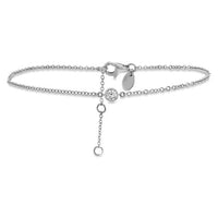 18K White Gold 1 Diamond Bezel Set Chain Bracelet, 18k white gold, Long's Jewelers