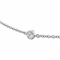 18K White Gold 1 Diamond Bezel Set Chain Bracelet, 18k white gold, Long's Jewelers