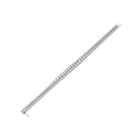 18K White Gold 2 Row Graduated Diamond Bracelet, 18k white gold, Long's Jewelers