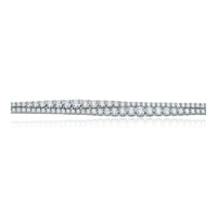 18K White Gold 2 Row Graduated Diamond Bracelet, 18k white gold, Long's Jewelers