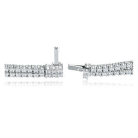 18K White Gold 2 Row Graduated Diamond Bracelet, 18k white gold, Long's Jewelers
