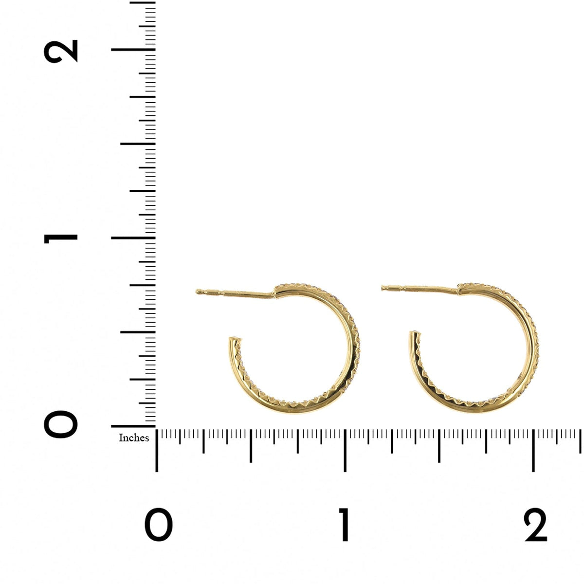 Roberto Coin 18K Yellow Gold Diamond Hoop Earrings