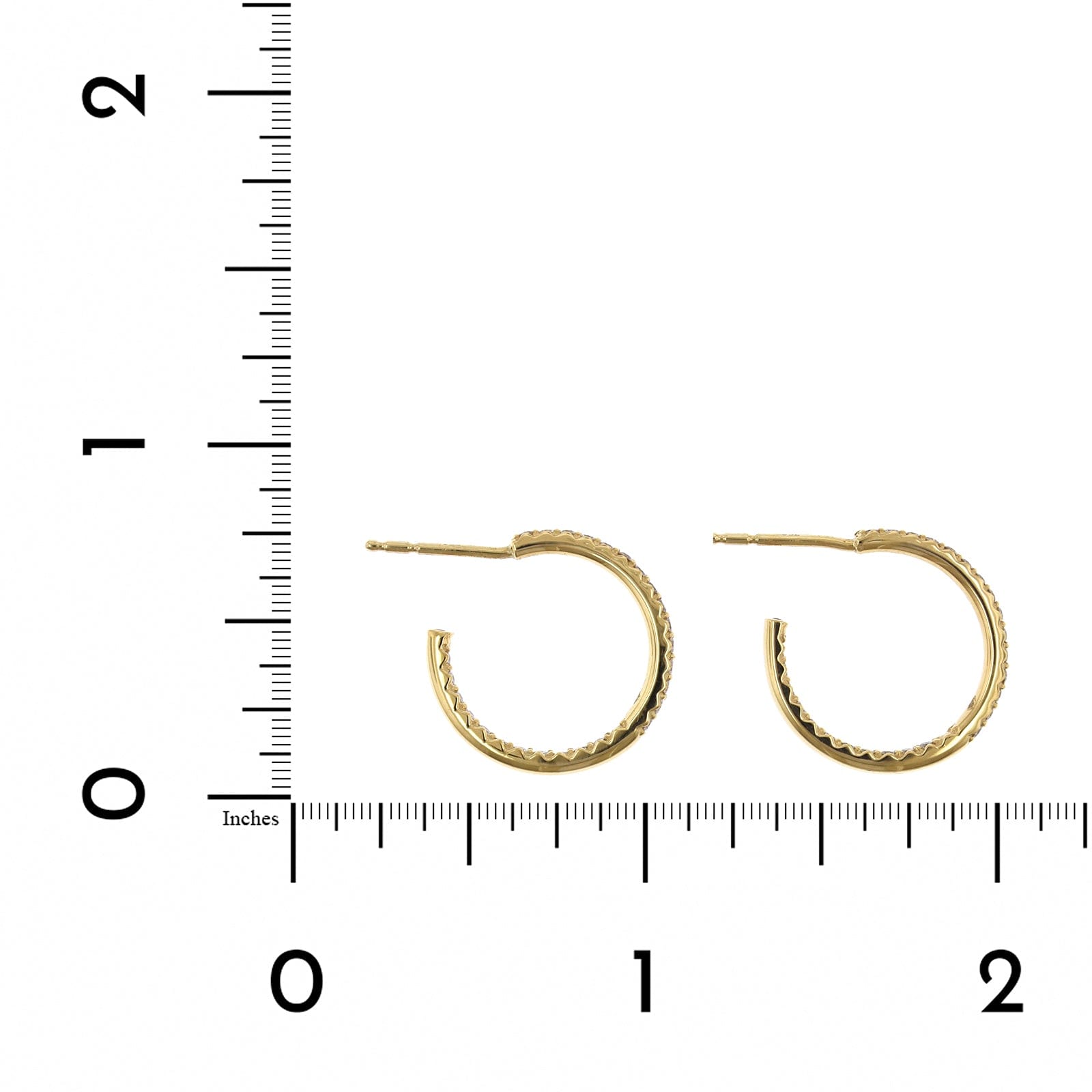 Roberto Coin 18K Yellow Gold Diamond Hoop Earrings