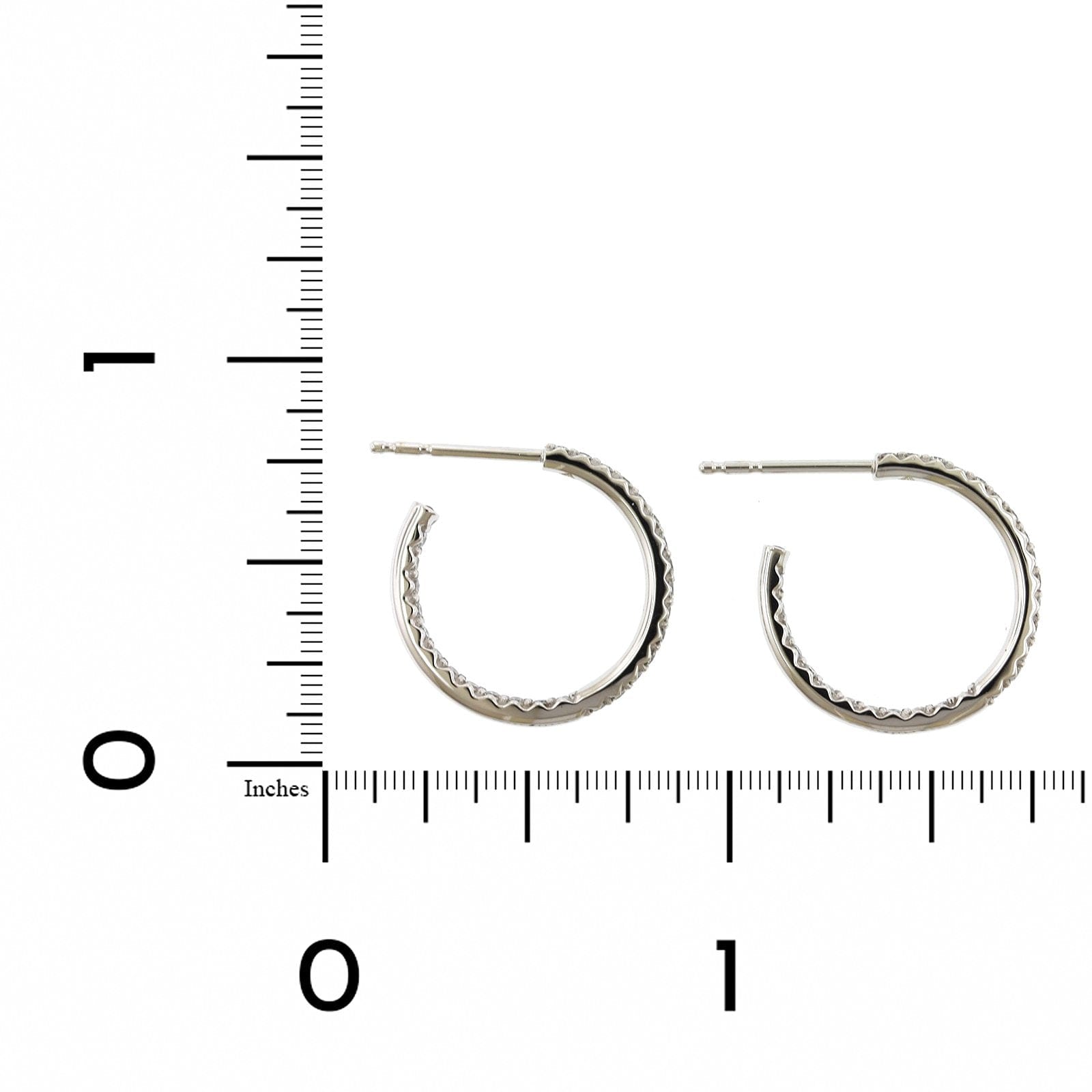 Roberto Coin 18K White Gold Diamond Hoop Earrings