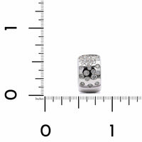18K White Gold Diamond Huggie Earrings