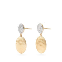 Marco Bicego Siviglia 18K Yellow Gold Diamond Pave Drop Earrings