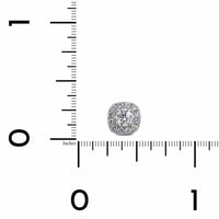 14K White Gold Diamond Halo Stud Earrings