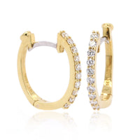 Roberto Coin 18K Yellow Gold Diamond Baby Hoop Earrings