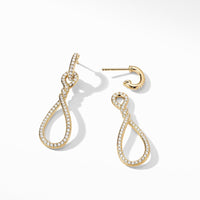 Continuance® Full Pavé Small Drop Earrings in 18K Yellow Gold