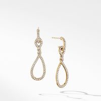 Continuance® Full Pavé Small Drop Earrings in 18K Yellow Gold
