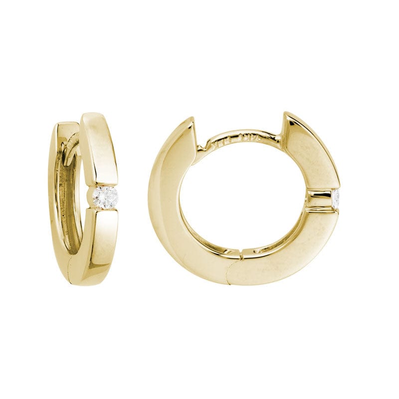 14K Yellow Gold Diamond Earrings