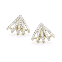 14K Yellow Gold Diamond Earrings