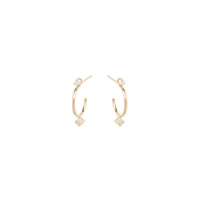 14K Yellow Gold Diamond Earrings