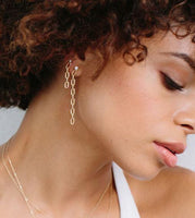 14K Yellow Gold Link Earrings