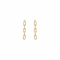14K Yellow Gold Link Earrings
