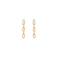14K Yellow Gold Link Earrings