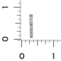 18K White Gold Diamond Huggie Earrings