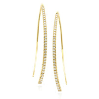 18K Yellow Gold Diamond Drop Earrings