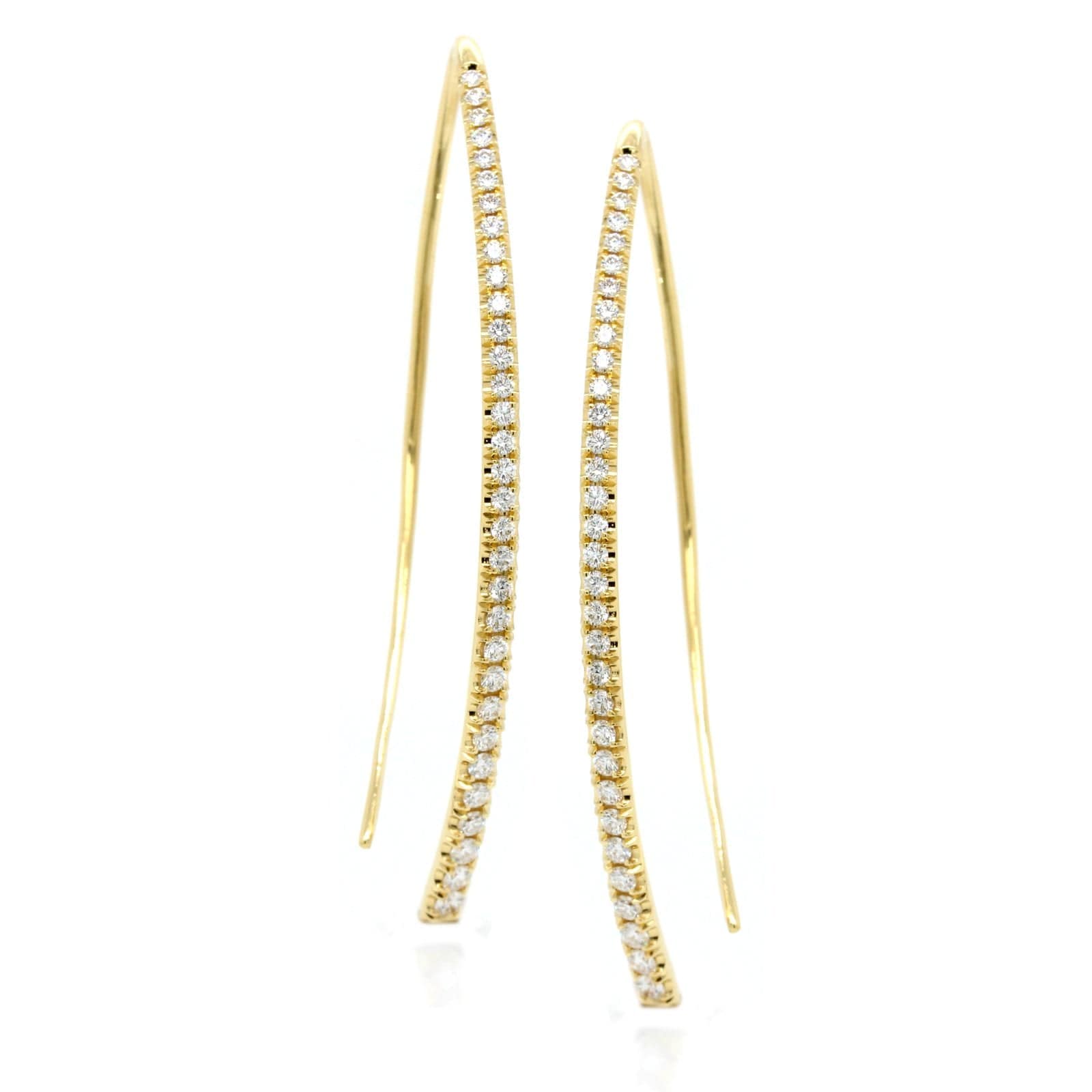 18K Yellow Gold Diamond Drop Earrings