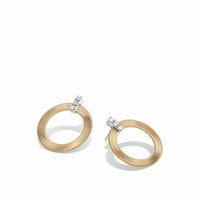 Masai 18K Two-Tone Diamond Circle Drop Earrings