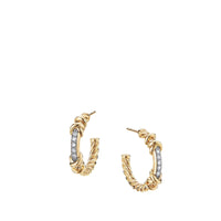 Petite Helena Hoop Earrings in 18K Yellow Gold with Diamonds