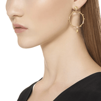 Temple St. Clair 18K Yellow Gold Front Facing Hoop Diamond Earrings