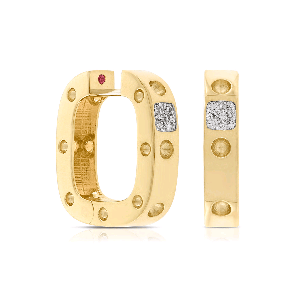 18K Yellow Gold Pois Moi Diamond Earrings