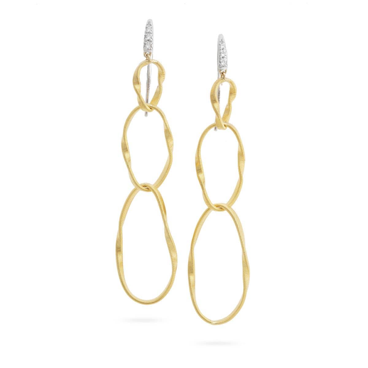 Marrakech Onde 18K Yellow Gold Diamond Drop Earrings