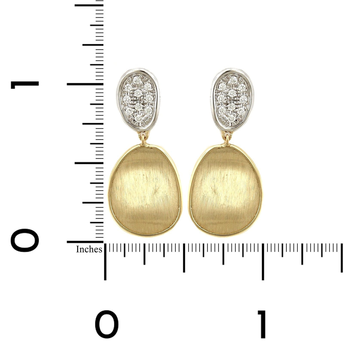 Marco Bicego Lunaria 18K Yellow Gold Diamond Drop Earrings