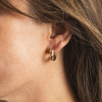Temple St. Clair 18K Yellow Gold Diamond Huggie Earrings